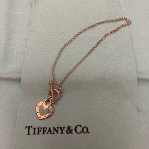 Return to Tiffany Love Blue Enamel Heart Tag Charm Toggle Bracelet